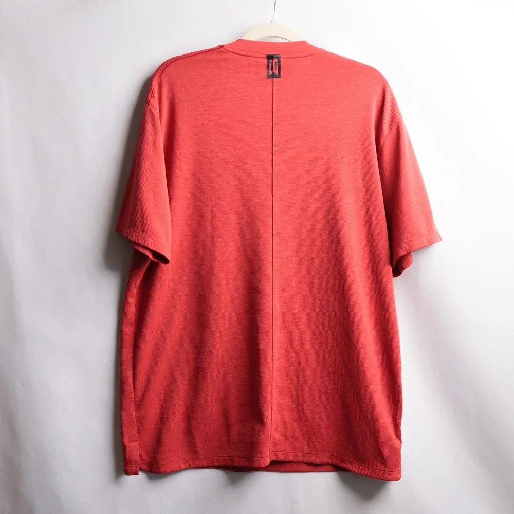 Nike Tiger Woods AeroReact Golf Polo Shirt Red Henley Mens XL BV1315-687